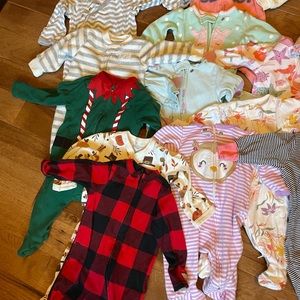 20 baby girl sleepers. 1 duck nightgown sac